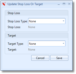 Update Stop Loss And Target Window