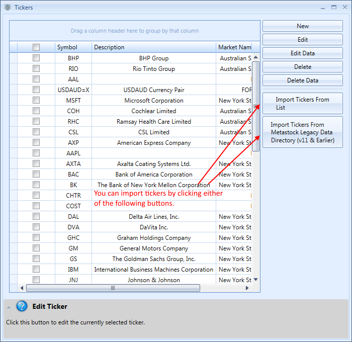 How to Import Tickers in Tickers Window | Stock Portfolio Organizer