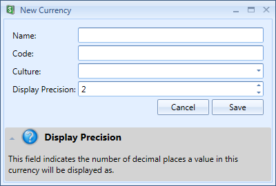 New Currency Window | Stock Portfolio Organizer